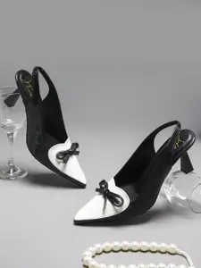 JM Looks Women Party Stylish Comfortable Kitten Heel Sandals with Bows