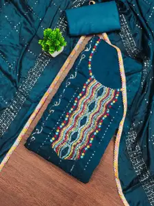 KIMISHA Embroidered Sequinned Unstitched Dress Material