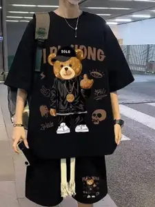 StyleCast Printed T-shirt With Shorts Co-Ords