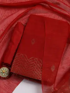 Meena Bazaar Art Silk Unstitched Dress Material