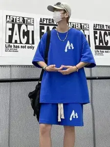 StyleCast Printed Round Neck T-Shirt & Shorts Co-Ord Set