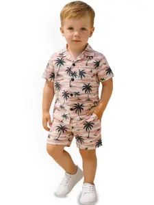 FASHION GRAB Boys Printed Shirt with Shorts