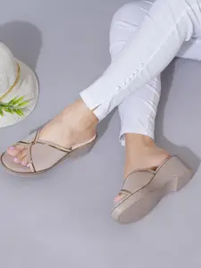 Shoetopia Embellished Wedge Sandals for women