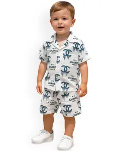 FASHION GRAB Boys Printed Shirt with Shorts