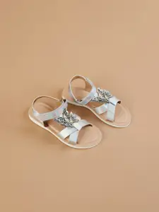 Fame Forever by Lifestyle Girls Embellished Open Toe Flats