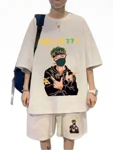 StyleCast Printed T-Shirt With Shorts Co-Ords