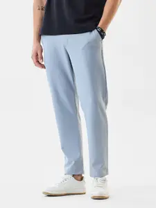 Snitch Men Light Blue Mid-Rise Relaxed Fit Trouser
