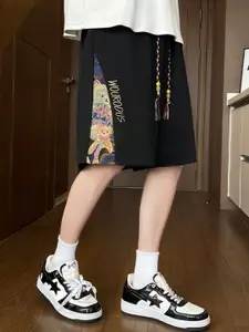 StyleCast x Revolte Men Graphic Printed Regular Fit Mid-Rise Outdoor Shorts