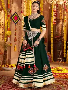 ODETTE Beads and Stones Ready to Wear Lehenga & Blouse With Dupatta