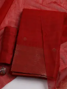 Meena Bazaar Floral Woven Design Unstitched Dress Material