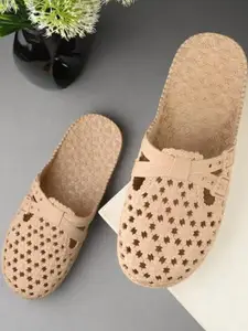 Brofoot Women Beige EVA Flip Flops