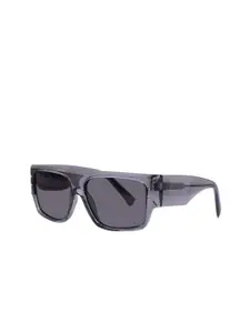 DressBerry Women Black Lens & Black Square Sunglasses with