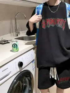 StyleCast Printed Round Neck T-shirt With Shorts Co-Ords