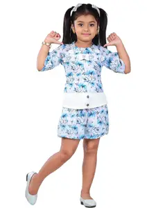 WORTON FASHION Girls Printed Top with Shorts