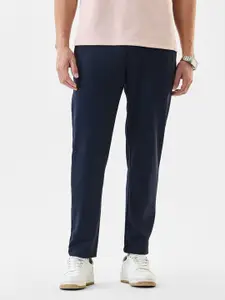 Snitch Men Navy Blue Mid-Rise Relaxed Fit Trouser
