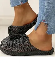 Brofoot Women Black EVA Flip Flops