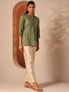 Libas Ethnic Motifs Printed Pleated Kurti