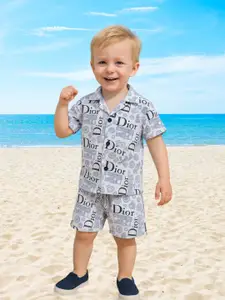 FASHION GRAB Boys Printed Shirt with Shorts