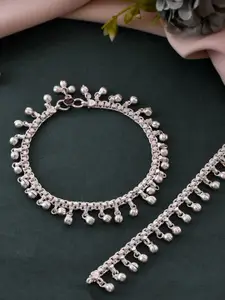 Silvermerc Designs Silver-Plated Lightweight Ghungroo Anklet