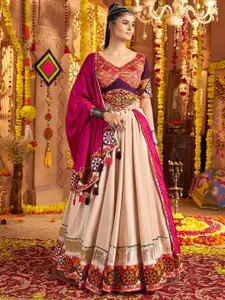 ODETTE Embroidered Sequinned Ready to Wear Lehenga & Blouse With Dupatta