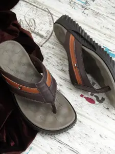 R-SWISS Men Brown Synthetic Flip Flops