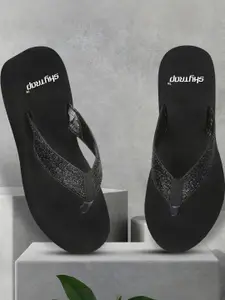 Skytrap Women Black Flip Flops