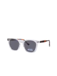 DressBerry Women Black Lens & White Square Sunglasses with