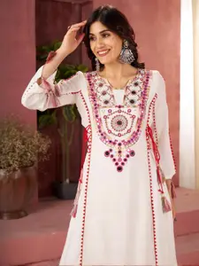 LeeliPeeri Designer Embroidered Top With Palazzos Co-Ords