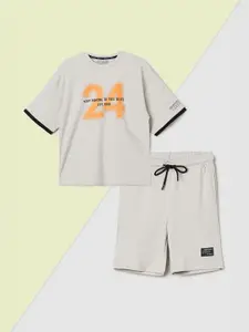 max Boys Printed T-shirt with Shorts