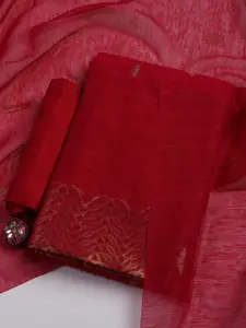 Meena Bazaar Art Silk Unstitched Dress Material