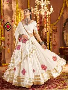 ODETTE Embroidered Beads and Stones Ready to Wear Lehenga & Blouse With Dupatta
