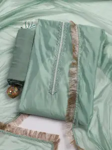 Meena Bazaar Organza Unstitched Dress Material