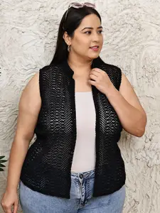 UnaOne Women Embroidered Shrug