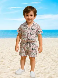 FASHION GRAB Boys Printed Shirt with Shorts