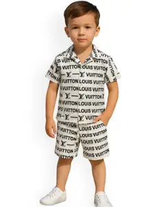 FASHION GRAB Boys Printed Shirt with Shorts