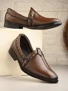 LAUREL FASHION FEVER Men Textured Leather Mojaris