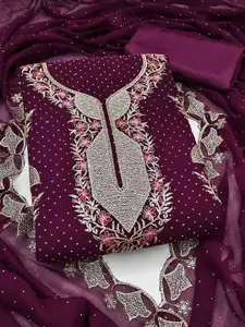 KIMISHA Embroidered Unstitched Dress Material