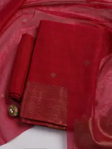 Meena Bazaar Art Silk Unstitched Dress Material