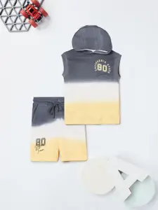 max Boys Colourblocked T-shirt with Shorts