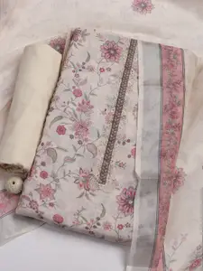 Meena Bazaar Linen Unstitched Dress Material