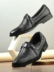 LAUREL FASHION FEVER Men Textured Leather Mojaris