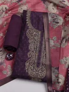 Meena Bazaar Paisley Embroidered Sequinned Unstitched Dress Material