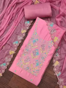 KIMISHA Embroidered Unstitched Dress Material