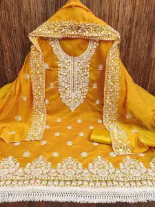 KIMISHA Embroidered Unstitched Dress Material