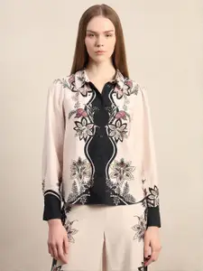 Vero Moda Women Floral Printed Spread Collar Casual Shirt