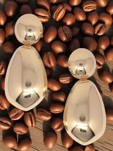 OOMPH Gold Plated Teardrop Shaped Drop Earrings