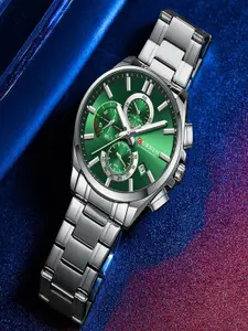 Curren Men Brass Stainless Steel Straps Watch CR-8475-Silver Green