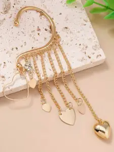OOMPH Stones Studded Heart Shaped Ear Cuff