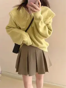 StyleCast Women Peter Pan Collar Pullover