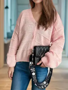 all about you Women Open Knit Cardigan Sweaters